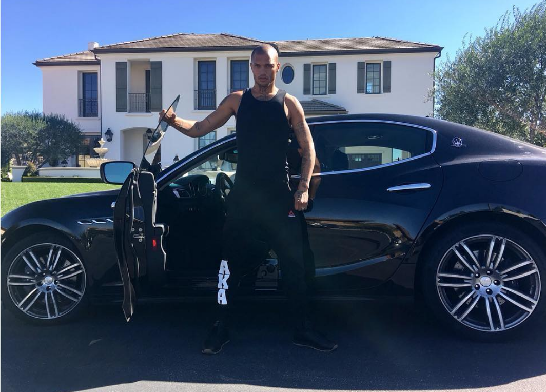 Jeremy Meeks With His Maserati and Mansion