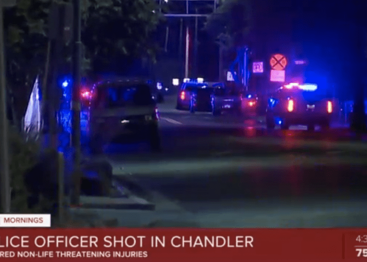 Three Arizona officers shot, suspect later arrested running from