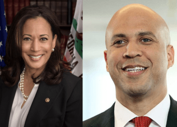 Sen Kamala Harris of California and Sen. Cory Booker of New Jersey, are co-authors of the package in the Senate. (Wikipedia Commons)