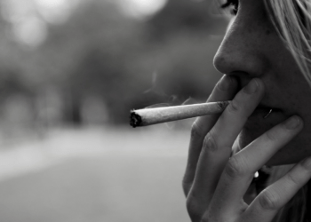 smoking cigarettes