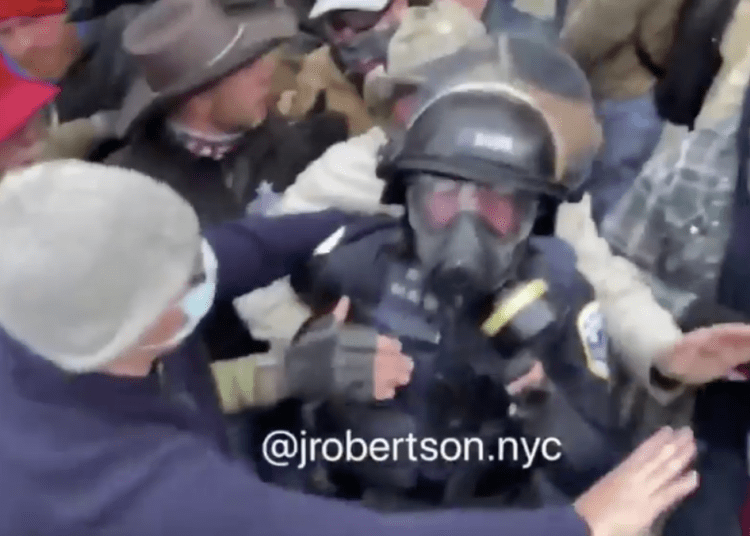 police officer battered