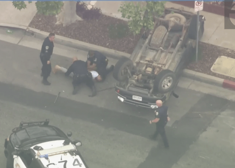 WATCH PIT maneuver flips truck, driver taken into custody Law Officer