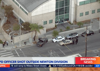 LAPD officer hospitalized