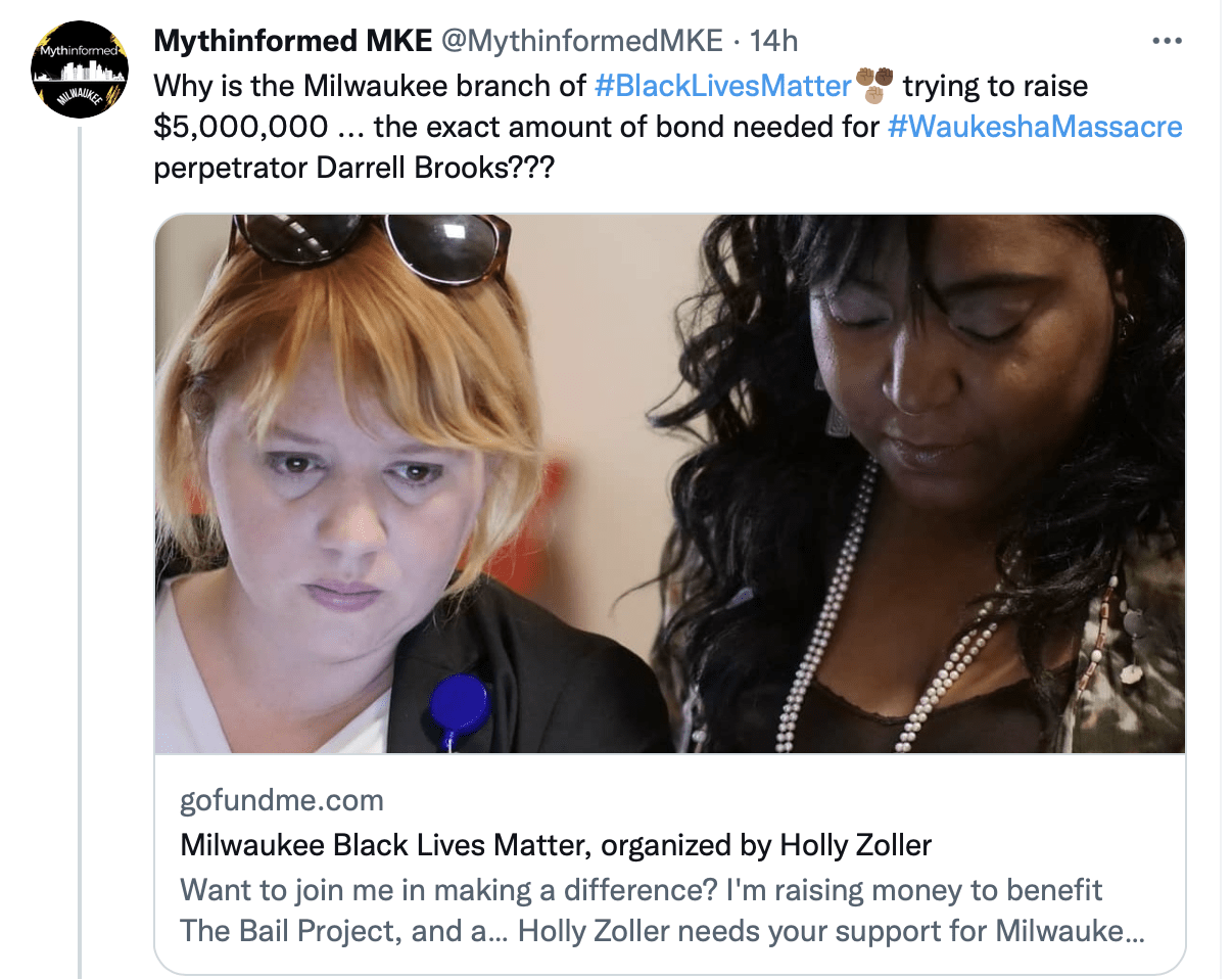 blm accused of launching bail fund for waukesha massacre suspect law officer