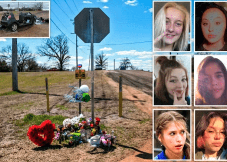Small car carrying six girls killed in Oklahoma crash rolled through