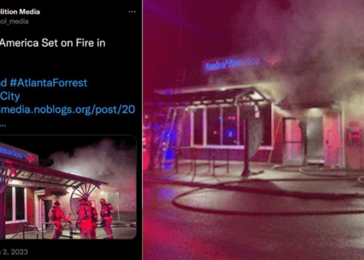 Portland bank arson