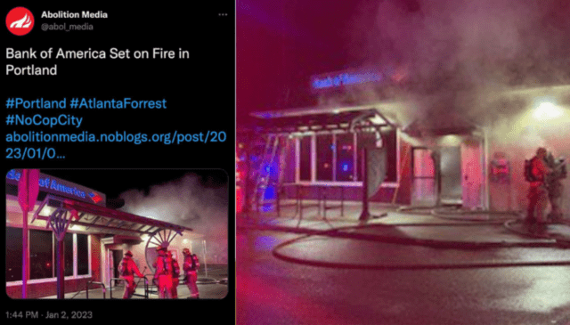 Portland bank arson